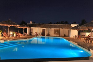 swiming pool at night